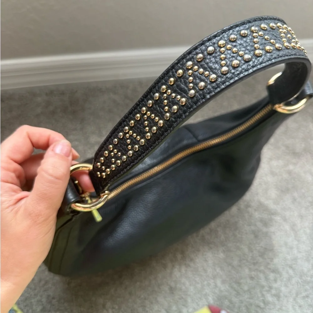 Michael Kors Leather Black Hobo Bag - Picture 5 of 9